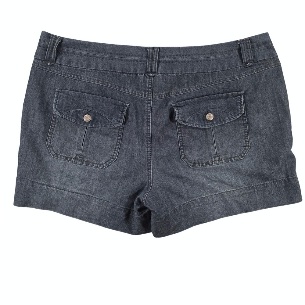 Utility Stretch Denim Casual Shorts dark indigo wash Women's 16 Dakota Blue - Picture 4 of 6